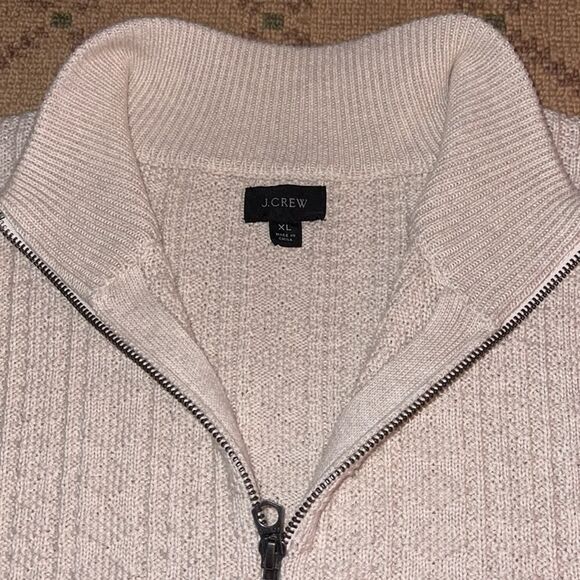 J. Crew cable knit zip sweater NWOT XL - Picture 3 of 6